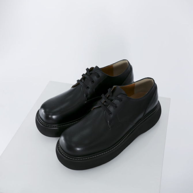 Mens Leather Shoes with White Track Soles 2