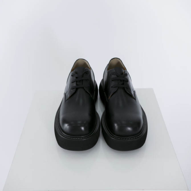 Mens Leather Shoes with White Track Soles 3