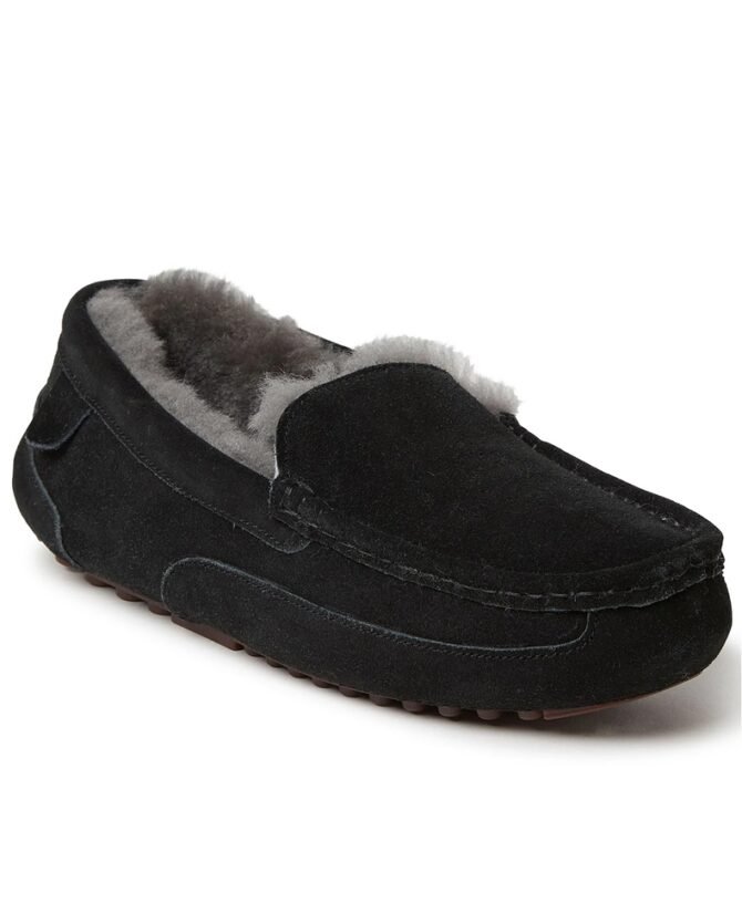 Mens Shearling Moccasin Slippers