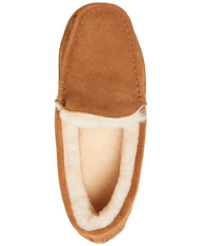 Mens Shearling Moccasin Slippers 2